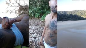 punheta e gozada em publico na praia paradisiaca com o lutador de mma allan guerra gomes