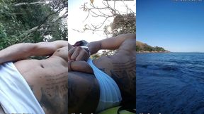 punheta e gozada em publico na praia paradisiaca com o lutador de mma allan guerra gomes