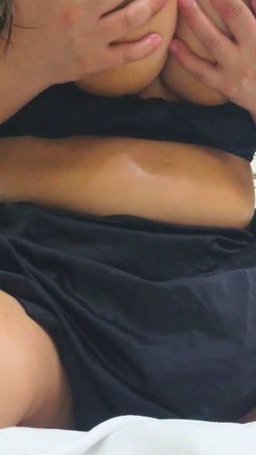 Horny Stepmom With Huge Big Natural Tits Fingering Her Wet Pussy To Satisfy Her Needs   Clip 1