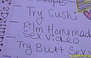 Anal amateur adalisa tries assfucking with bf