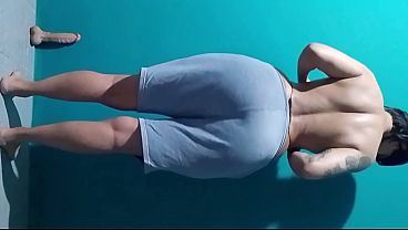 Femboy arching his bubble butt to accommodate a thick cock