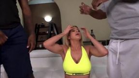 Blondie MILF Brooklyn Chase takes big black cock in her ass