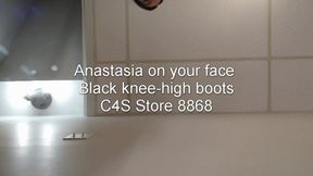 Anastasia on your face - Black knee-high Boots