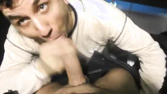 Roman Twink Gives Public Blowjob in Movie Theater