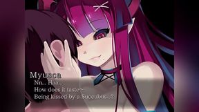 Demon succubus babe kissing and draining life - ASMR