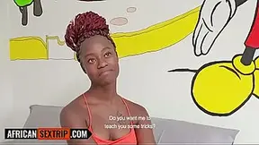 Tight Black Pussy Ebony Teen Stretched DEEP By Big White Schlong American