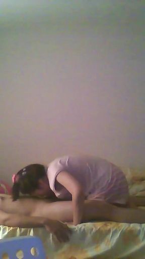 Submissive Chinese Slut Sucks My Dick and Swallows My Cum