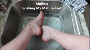 Soaking My Mature Feet