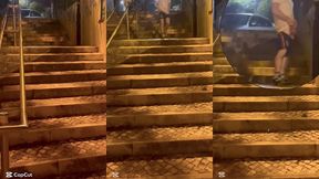 guy caught peeing in the street
