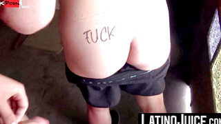 Sensual guy Uber became a slave to intense ass pounding from two horny strangers