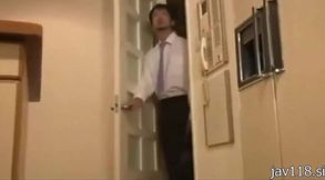 Japanese MILF seduces her student at home