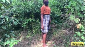 18 year old student gets her pussy drilled in an African Jungle