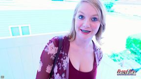 busty blonde cutie astrid enjoys sucking a hard cock and gets pounded!