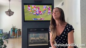 Cherie Deville dominates stepson during game & gets a juicy BJ in return