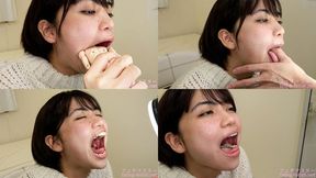 [Premium Edition]Noa Amaharu - Showing inside cute girl's mouth, chewing gummy candys, sucking fingers, licking and sucking human doll, and chewing dried sardines mout-175-PREMIUM - 1080p