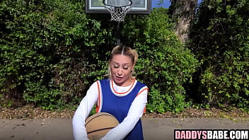 Stepdaughter playing basketball &amp_ fucking with stepdad