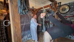 Teaching Lesson with Lanista Bear and His Sub Allegro Including Flogging