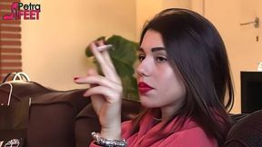 Petra smoking with gorgeous babe