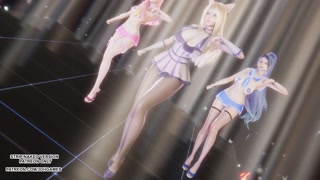 [MMD] WJSN CHOCOME - Hmph! Ahri Kaisa Seraphine Sexy Kpop Dance League of Legends Uncensored Hentai