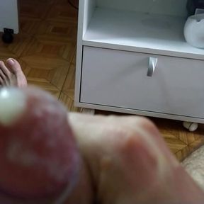 Hairy cock enjoying deliciously. Do you want me?