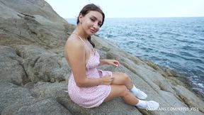 HARDCORE FISHERMAN AND OF MODEL! Outdoor real sex!