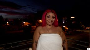 Dahlia Von Knight BBW POV Balcony Public Big Tits Creampie