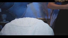 Watch KatDreams teasing in sexy dress and see-through lingerie