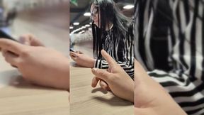 i meet estefani at the mall when i was going to eat