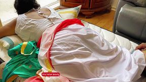 Desi Romance in Saree - Hottest Sensual Massage - Big Ass and Leg Massage - Moaning and Dirty Talk