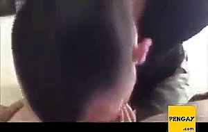 Blowing my friend and he shoots his load in my mouth