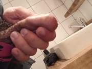 pissing in public toilet, POV