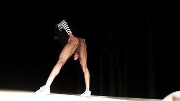 FEMBOY RIPS FISHETS TWERK & CUMS SWALLOWING BIG DIDLO...