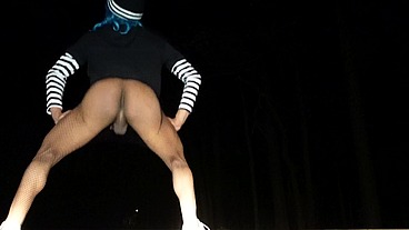 FEMBOY RIPS FISHETS TWERK & CUMS SWALLOWING BIG DIDLO...
