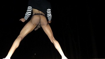 FEMBOY RIPS FISHETS TWERK & CUMS SWALLOWING BIG DIDLO...