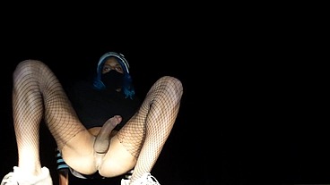 FEMBOY RIPS FISHETS TWERK & CUMS SWALLOWING BIG DIDLO...