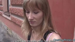 Petite Russian newbie gets fucked hard during casting