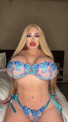 Baby blue with a big butt