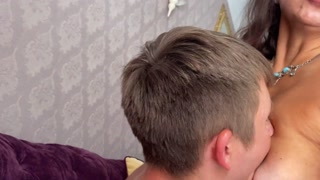 Stormy and best sex with a stepmom after viewing her intimate photos on a laptop