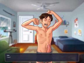 Summertime saga: stepdaughter and stepson caught their stepmother masturbating in her bed ep 43