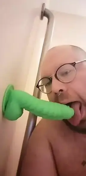 Chubby gay dildo suck