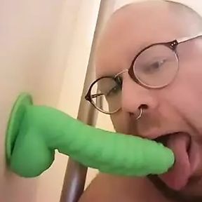 Chubby gay dildo suck