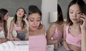 Lulu Chu & Xxlayna Marie Schedule Stepbro For A Threesome For His Dick Appointment