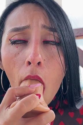 I Want to See You Fuck My Throat with a Dildo - Deep Throat, Throatpie