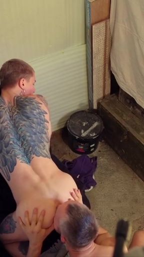 We had quick sex in the gardener's storage room in the park   Clip 1