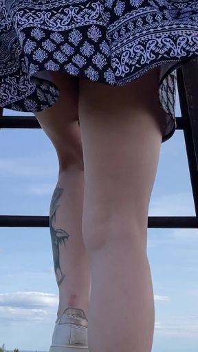 Emotional moment from &quot;Fucking in the Old Fire Tower - Stunning View, Shaky Legs - RosySkye&quot;