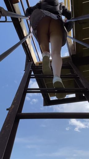 Emotional moment from "Fucking in the Old Fire Tower - Stunning View, Shaky Legs - RosySkye"