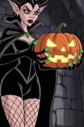 Maleficent and the Magic Pumpkin. Halloween Cartoon