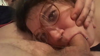 German amateur Miri Piri goes deep in a roughthroat blowjob