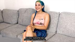 ”Latin teen gamer deepthroat BJ & rough ass fucking at casting”