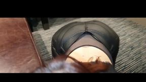 Leather Ass Fetish Blowjob Huge Cumshot